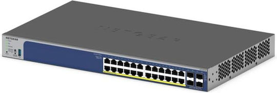 NetGear GS728TXP Unmanaged L2 PoE Switch με 24 Θύρες Gigabit (1Gbps) Ethernet