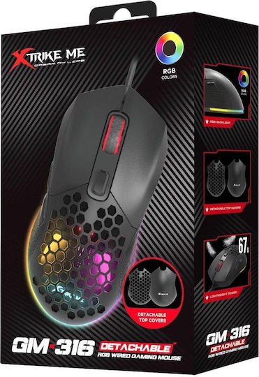Xtrike Me GM-316 RGB Gaming Mouse 7200 DPI Negru