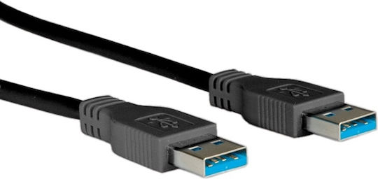Roline USB 3.0 Cable USB-A male - USB-A male Μαύρο 3m (11.02.8971)