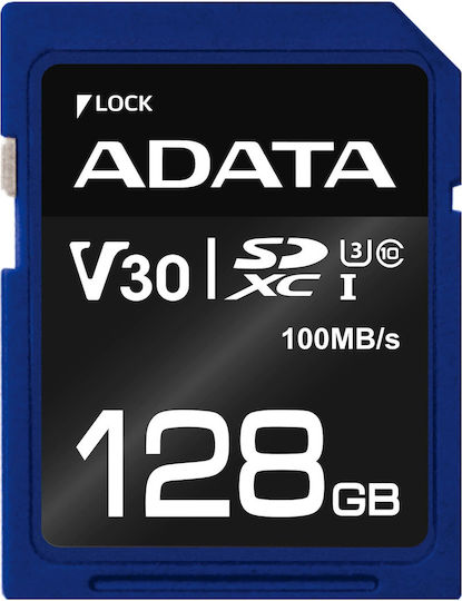 Adata Premier Pro SDXC 128GB Class 10 U3 V30 UHS-I