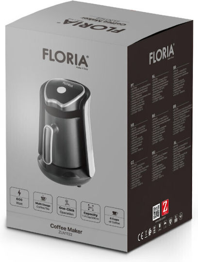 Zilan Cafetieră Electrică Grecească 600W Cu Memorie Internă 500ml Neagră