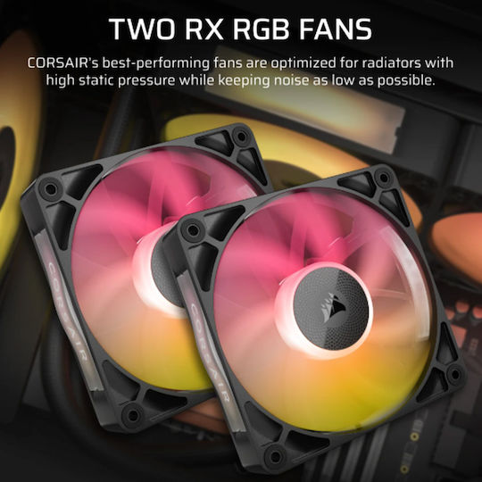 Corsair iCUE Link Titan RX RGB LCD Wasserkühlsysteme AIO CPU mit 2 Lüfterabmessung 120mm