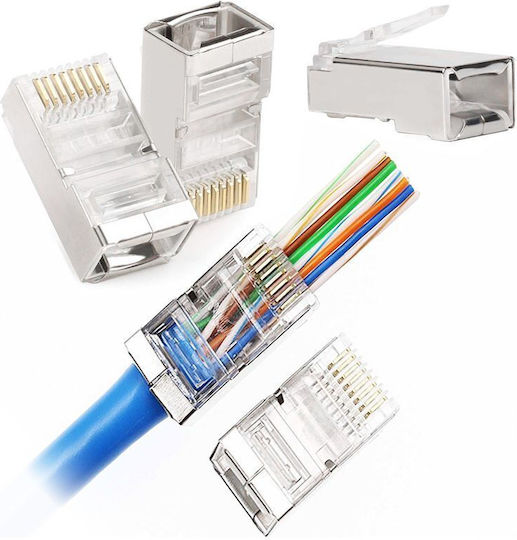 Βύσμα RJ-45 male Χρυσό TEL0073