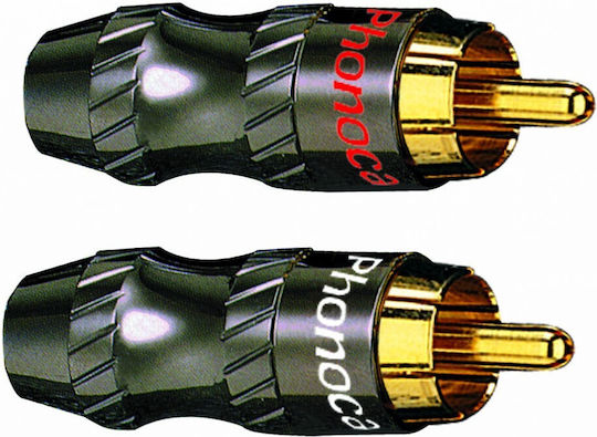 Phonocar Stecker RCA männlich 4Stück Schwarz (04.675.2)