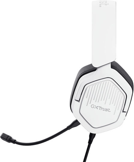 Trust GXT 492W Carrus Over Ear Gaming Headset με σύνδεση 3.5mm Λευκό