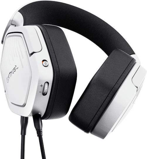 Trust GXT 492W Carrus Over Ear Gaming Headset με σύνδεση 3.5mm Λευκό