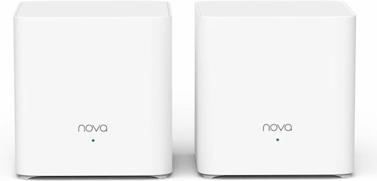 Tenda MX3 WiFi Мрежа на мрежови точки Точка за достъп Wi‑Fi 6 - Wi‑Fi 6 Двулентов (2.4 и 5GHz) в Двоен комплект Бял