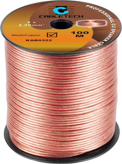 Cabletech Lautsprecherkabel Unterminiert - Unterminiert 100m (KAB0322)