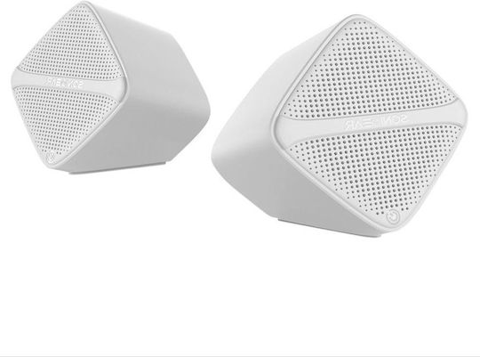 Sonic Gear Cube Компютърни тонколони 2.0 с мощност 6W в Бял цвят