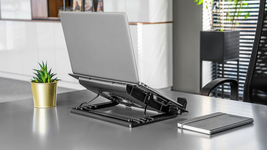 Rebel Kühlung Pad für Laptop bis zu 17" mit 1 Ventilator und Beleuchtung (KOM1051)