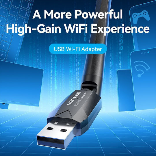 Vention KDTB0 Αντάπτορας Δικτύου USB με Ασύρματη Σύνδεση Wi-Fi