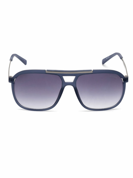 Guess Men's Sunglasses with Blue Frame and Gray Gradient Lens GF5002 91B