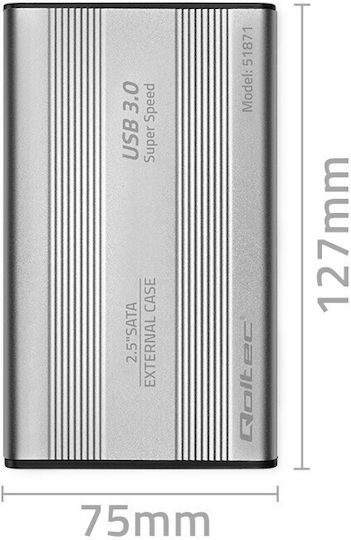 Qoltec 51871 Защитен Калъф Сребрист