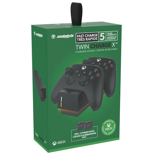 Snakebyte Twin Charge X Βάση για 2 χειριστήρια Xbox Series X/S Μαύρη
