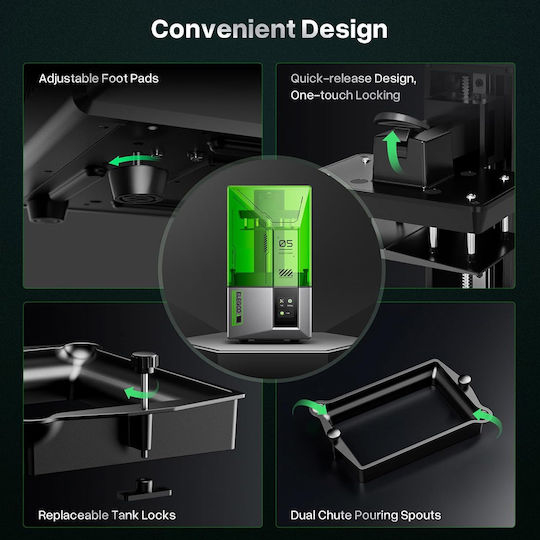 Elegoo Mars 5 Αυτόνομος 3D Printer Ρητίνης με Σύνδεση USB