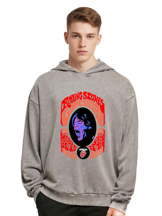 Oversized Premium Hoodie Rolling Stones Art1 Rock Avenue Asphalt