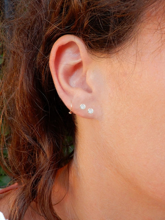 Polytimo Earrings made of Gold 14K with Stones