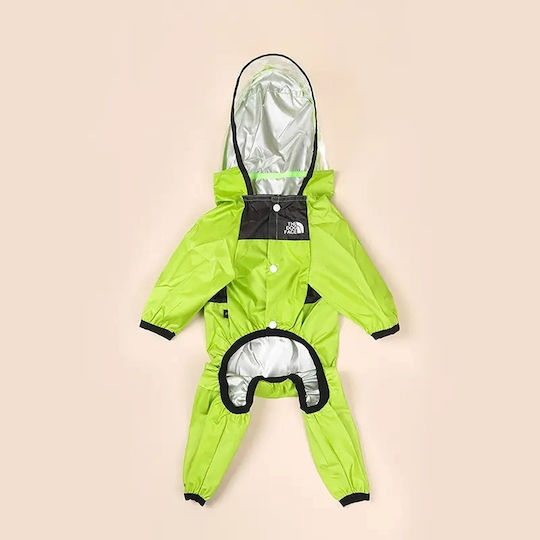 Кучешки палта Водоустойчиво Худи Зелен XSmall