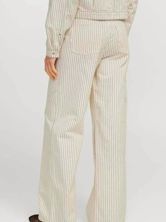 Jack & Jones Tokyo Γυναικείο Υφασμάτινο Παντελόνι Blanc De Blanc