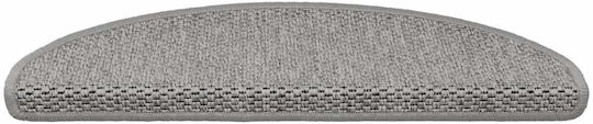 Vidaxl Stair Tread Mats Self-Adhesive 30 Pieces Sisal Look Silver 65x21x4 cm Silver