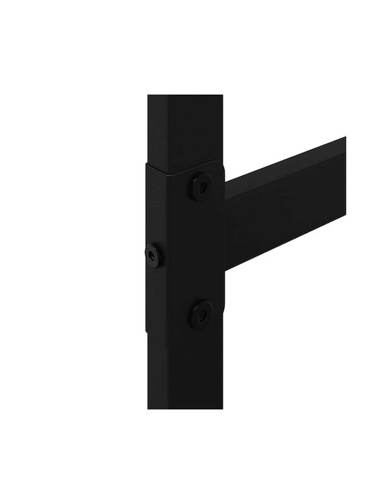 vidaXL Ξύλινο Ράφι Αποθήκευσης Ξύλων 50x30x209cm Μαύρο
