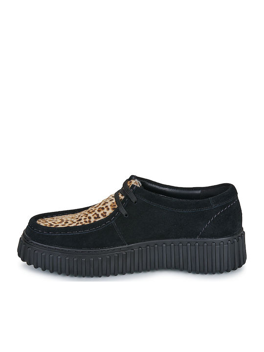 Torhill Bee Women's Suede Oxford Shoes Black