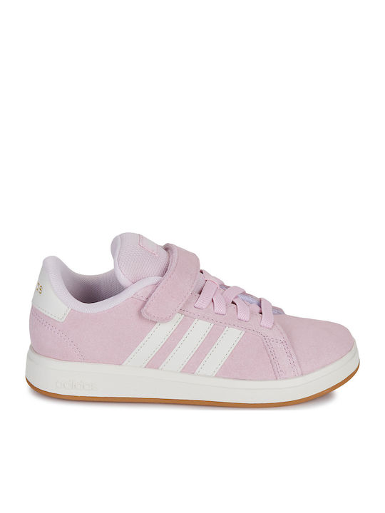 Grand Court 00s El C Παιδικά Sneakers με Σκρατς Ροζ