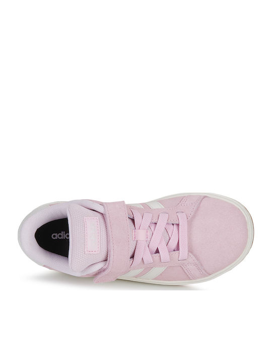 Grand Court 00s El C Παιδικά Sneakers με Σκρατς Ροζ