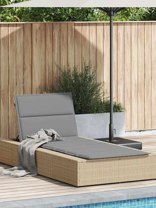 Ξαπλώστρα Rattan με Μαξιλάρι 210x100x28εκ.