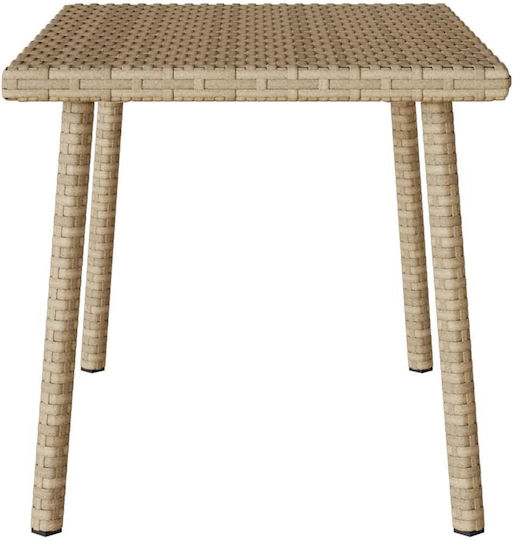 Tisch für kleine Außenbereiche Rattan Stabil Beige 60x40x37cm