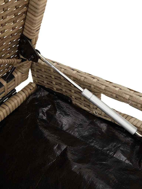 Outdoor Bench Rattan with Chest and Cushions 100x45x57cm