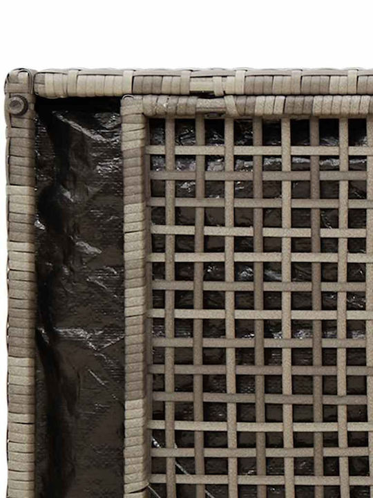 Bank Außenbereich Rattan mit Truhe und Kissen
