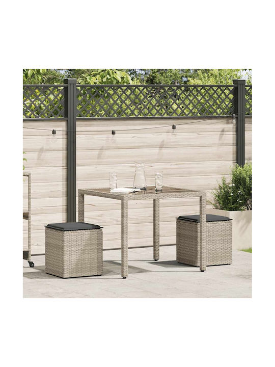 Stool Outdoor Light Gray 40x40x43cm