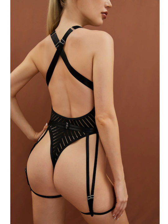 La Lolita Amsterdam Sexy Κορμάκι με Διαφάνεια & Ζαρτιέρες Μαύρο La Lolita Amsterdam Sexy Κορμάκι με Διαφάνεια & Ζαρτιέρες Μαύρο