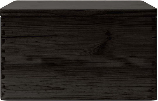 vidaXL Декоративна куфар Дърво Черен 40x30x23бр