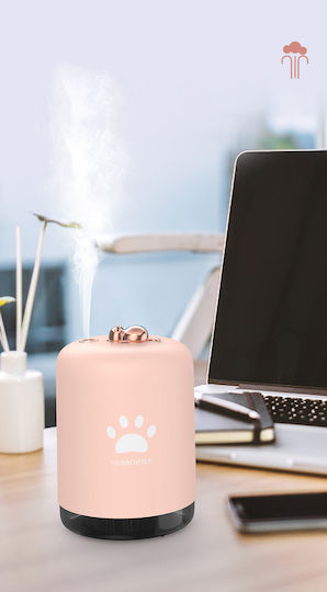 Humidifier 300ml 81x81x120mm Ha-01 Υγραντήρας 300ml Ροζ