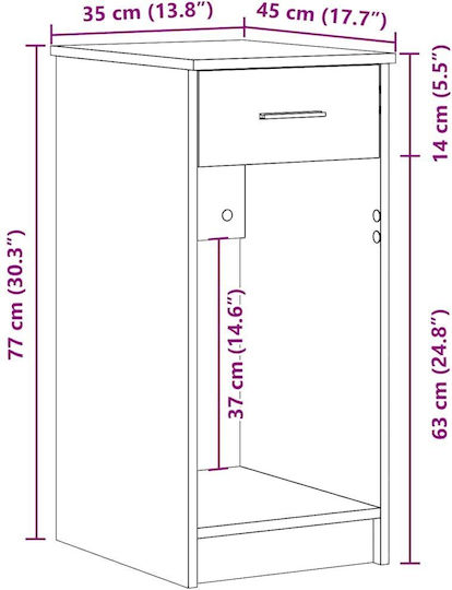 vidaXL Desk Mounted Computer Tower Stand Brown 858747
