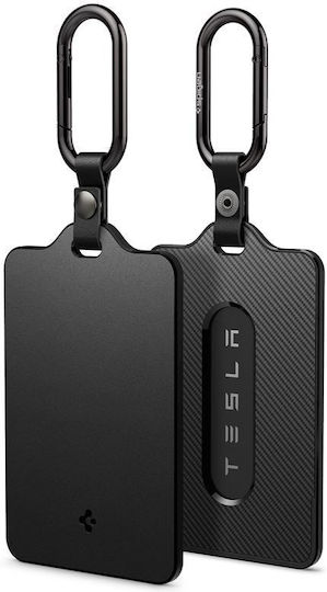Car Key Cover Case Card Holder 2PK made of for Tesla in Black Color