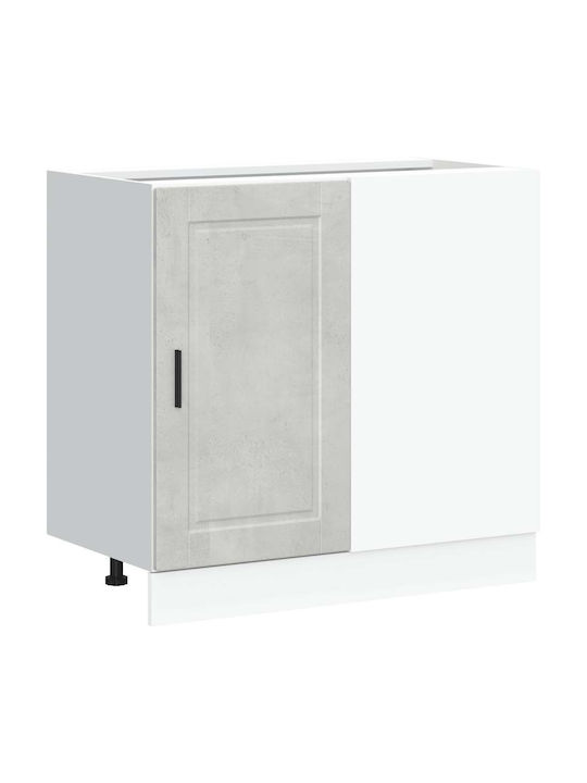 Dulap de Colț pardoseală Gri 86x46x81.5buc