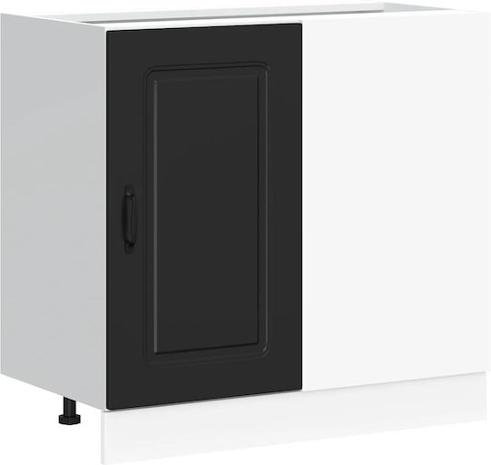 Dulap de Colț pardoseală Negru 86x46x81.5buc