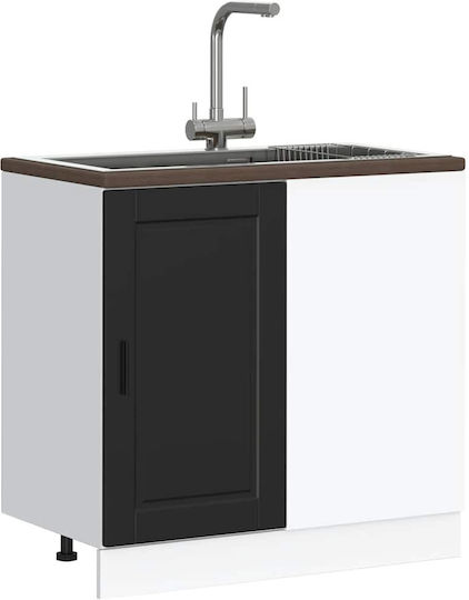 Eckschrank Boden Black 86x46x81.5Stück