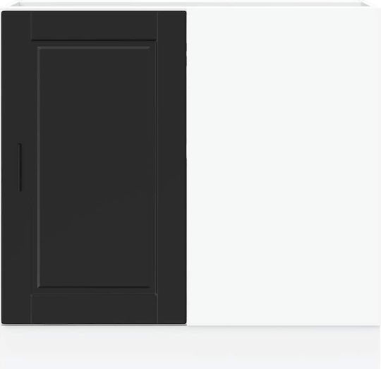 Eckschrank Boden Black 86x46x81.5Stück