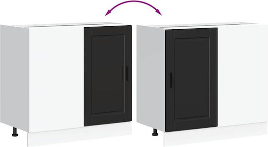 Eckschrank Boden Black 86x46x81.5Stück