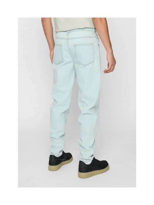 Мъжко Джинсово Панталон С Свободна Straight Кройка Ice Blue