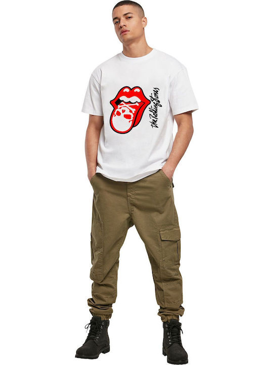 Rolling Stones Logo T-shirt Danger Rock Avenue White