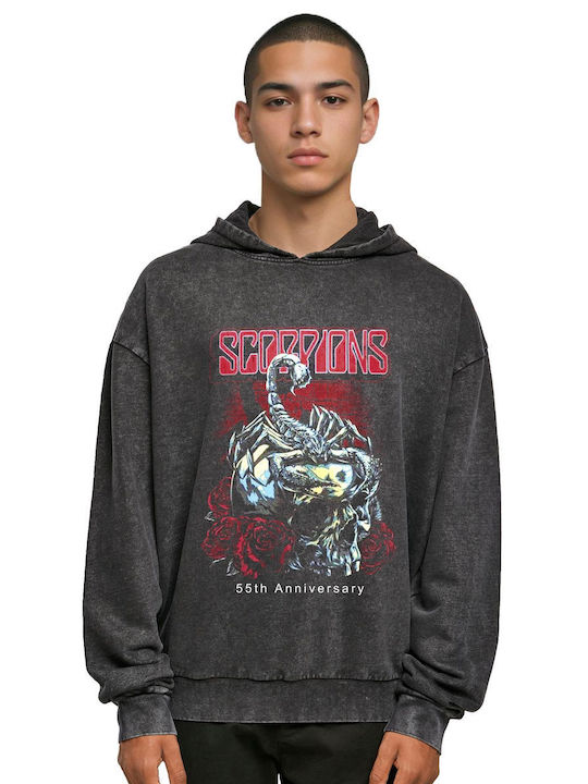 Oversized Premium Hoodie Scorpions 2 Rock Avenue Black