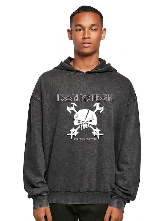 Oversized Premium Hoodie Iron Maiden Final Frontier Rock Avenue Black