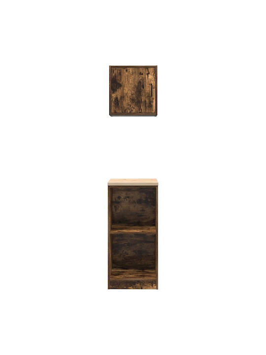 Garagenschränke 2 Stk. Rauchige Eiche Holzwerkstoff Braun 40 x 51 x 85 cm