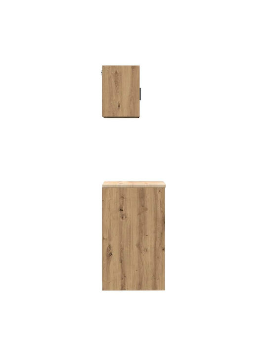 Garage Cabinets 2 Pcs Artisan Oak Engineered Wood Brown 40 X 51 X 85 Cm