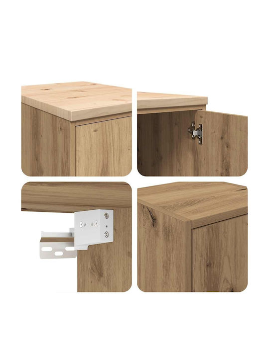 Garage Cabinets 2 Pcs Artisan Oak Engineered Wood Brown 40 X 51 X 85 Cm